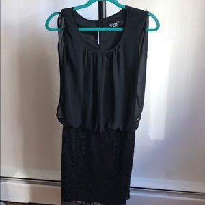 Black sequined dress